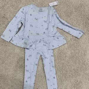 Carter's Light Blue Pajama Set with Playful Print